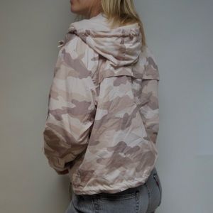 H&M pink camo rain jacket
